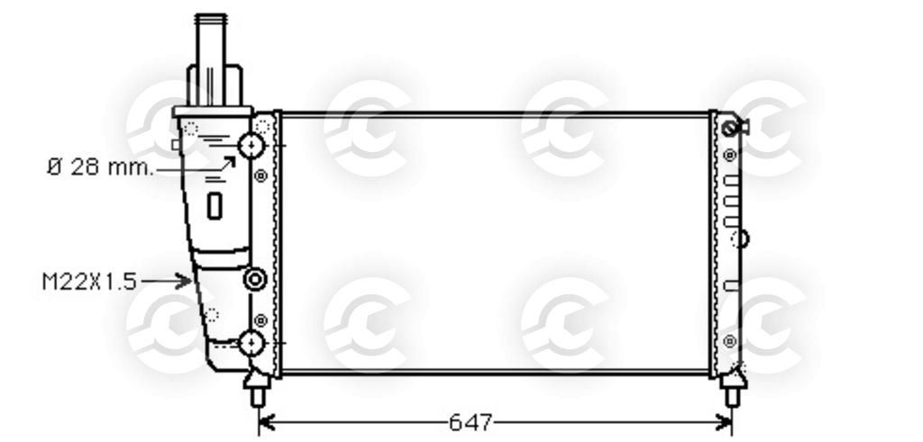 RADIATORE per FIAT PUNTO e PUNTO Cabriolet, LANCIA Y