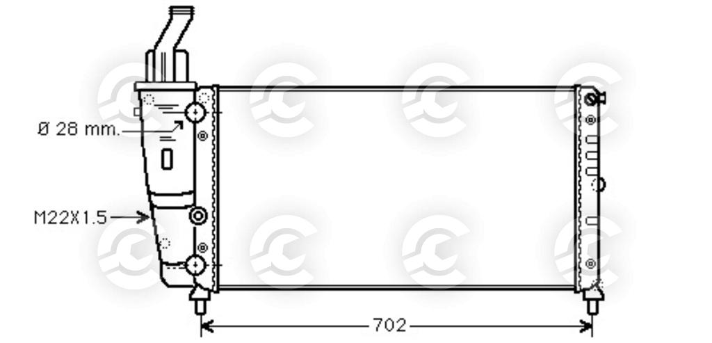 RADIATORE per FIAT PUNTO e PUNTO Cabriolet, LANCIA Y