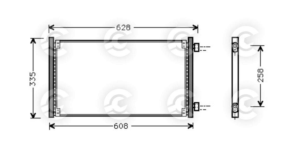 CONDENSATORE per FIAT PUNTO e PUNTO Cassone / coda spiovente