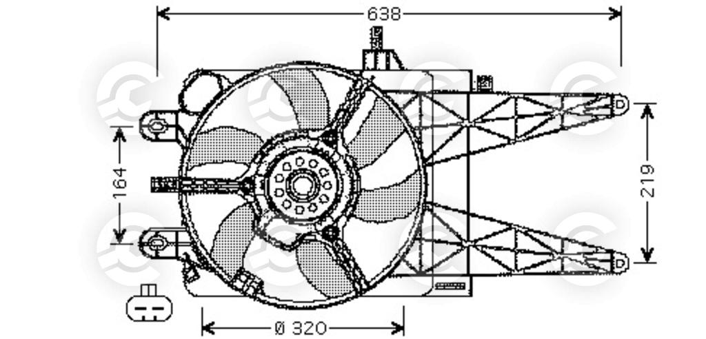 VENTOLA per FIAT PUNTO e PUNTO Furgone/hatchback