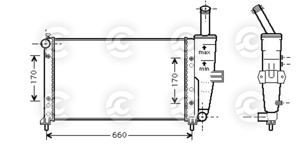 RADIATORE per FIAT PUNTO e PUNTO Cassone / coda spiovente