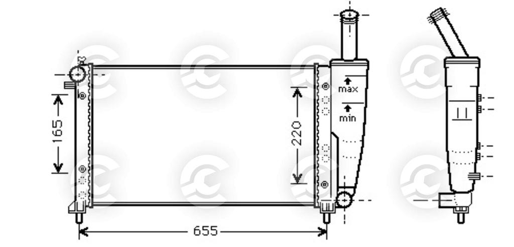 RADIATORE per FIAT PUNTO e PUNTO Cassone / coda spiovente