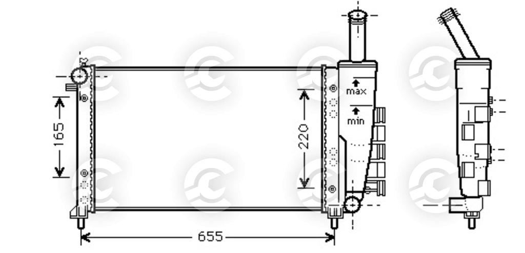 RADIATORE per FIAT PUNTO e PUNTO Cassone / coda spiovente