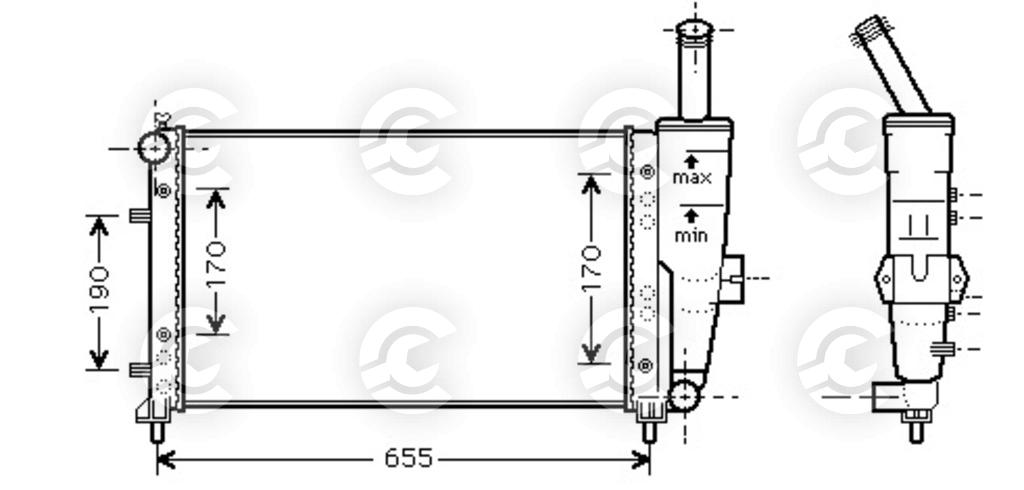 RADIATORE per FIAT PUNTO e PUNTO Cassone / coda spiovente