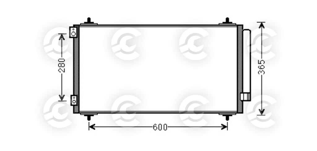 CONDENSATORE per FIAT ULYSSE, LANCIA PHEDRA, PEUGEOT 807, CITROËN C8