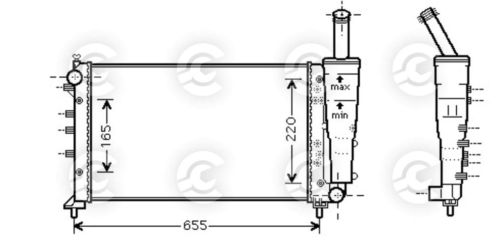 RADIATORE per FIAT PUNTO e PUNTO Cassone / coda spiovente