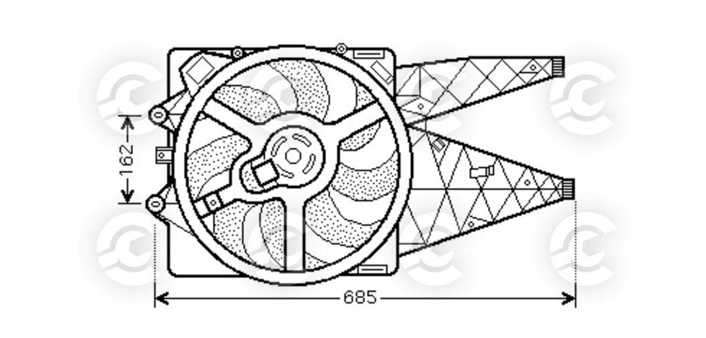 VENTOLA per ABARTH GRANDE PUNTO, FIAT GRANDE PUNTO Van e GRANDE PUNTO