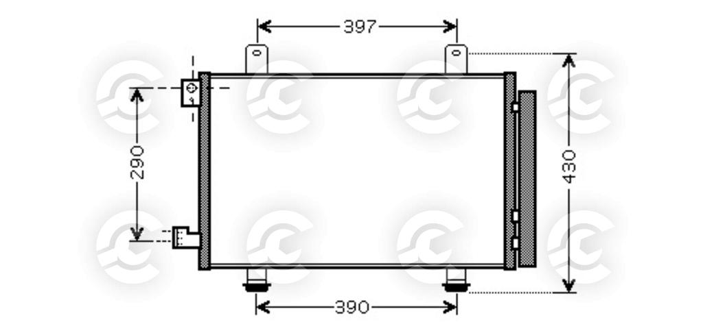 CONDENSATORE per FIAT SEDICI, SUZUKI SX4 Tre volumi e SX4 / SX4 CLASSIC