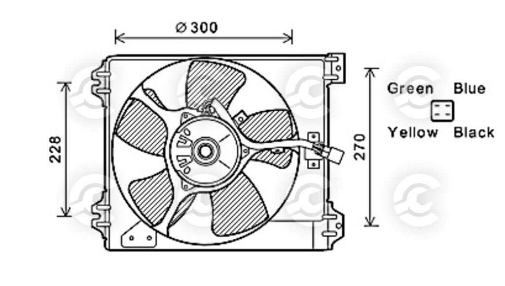 VENTOLA per FIAT SEDICI, SUZUKI SX4 / SX4 CLASSIC