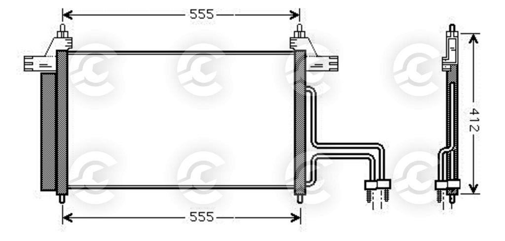 CONDENSATORE per FIAT STILO, STILO VAN e STILO Multi Wagon