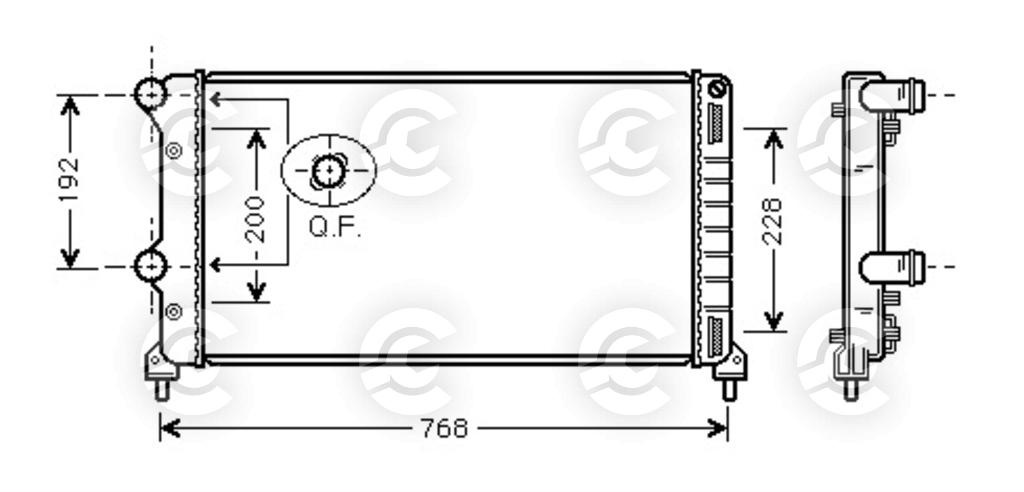 RADIATORE per FIAT DOBLO MPV / Space wagon e DOBLO Cassone/Limousine spaziosa