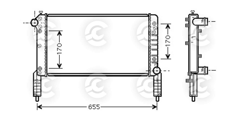 RADIATORE per FIAT DOBLO MPV / Space wagon e DOBLO Cassone/Limousine spaziosa