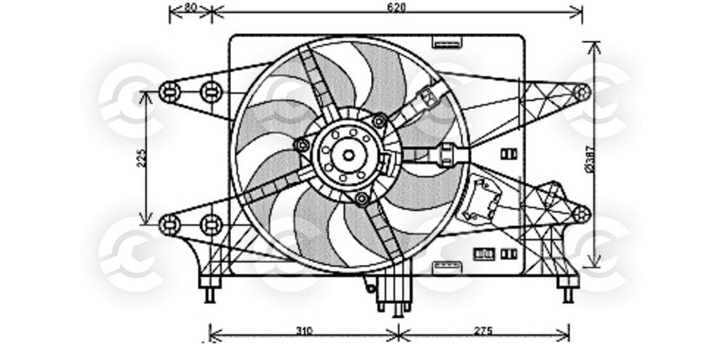 VENTOLA per FIAT DOBLO MPV / Space wagon e DOBLO Cassone/Limousine spaziosa