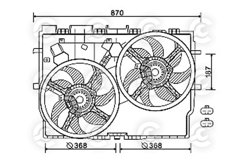 VENTOLA per FIAT DUCATO Autobus, DUCATO Furgone e DUCATO Pianale piatto/Telaio