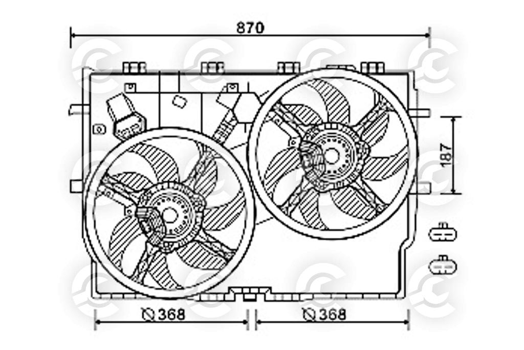 VENTOLA per FIAT DUCATO Autobus, DUCATO Furgone e DUCATO Pianale piatto/Telaio