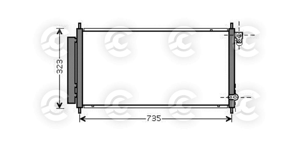 CONDENSATORE per HONDA JAZZ II