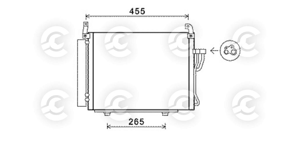 CONDENSATORE per HYUNDAI i10 I e i10 II