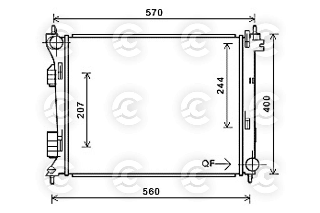 RADIATORE per HYUNDAI ACCENT IV Tre volumi e i20 I, KIA RIO III