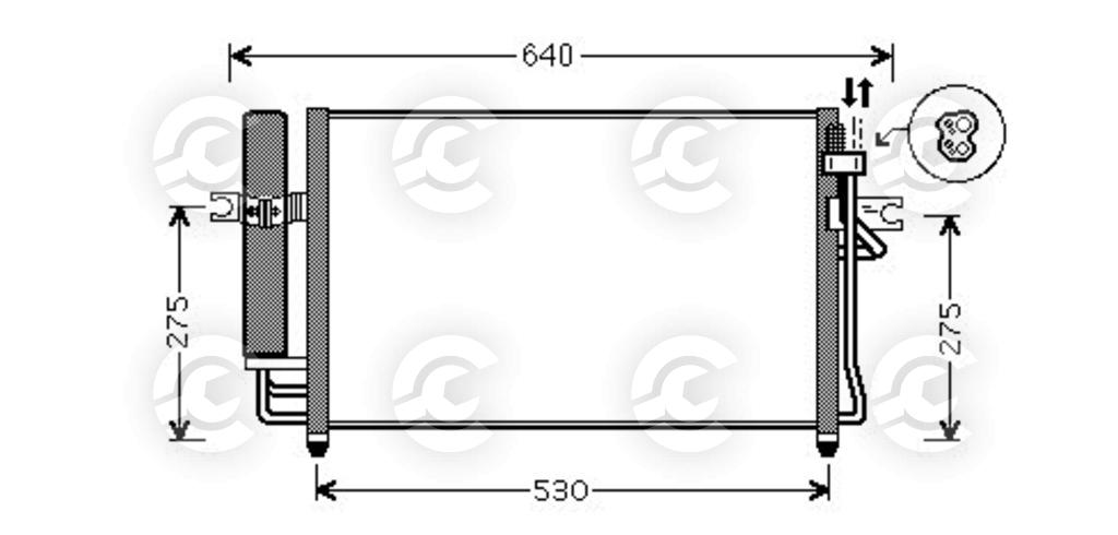 CONDENSATORE per HYUNDAI GETZ