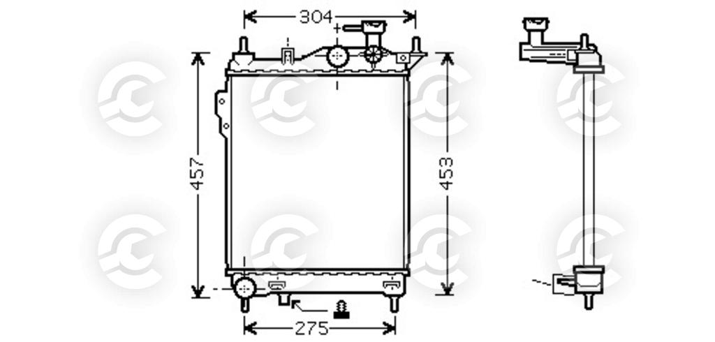 RADIATORE per HYUNDAI GETZ