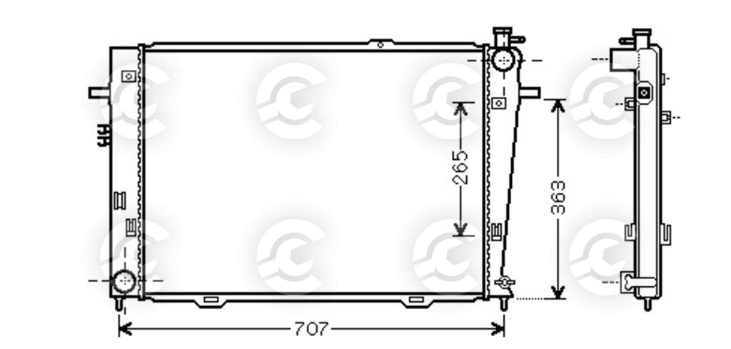 RADIATORE per KIA SPORTAGE II, HYUNDAI TUCSON