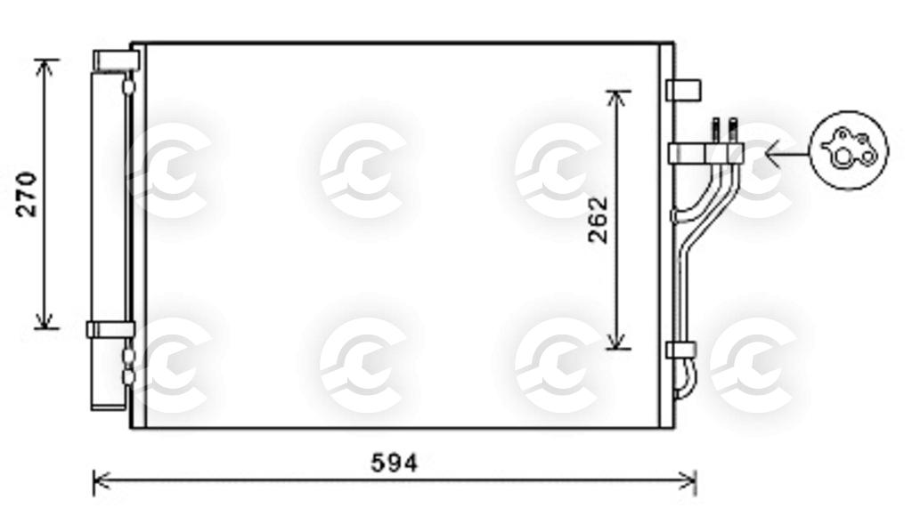 CONDENSATORE per HYUNDAI ix35, KIA SPORTAGE III