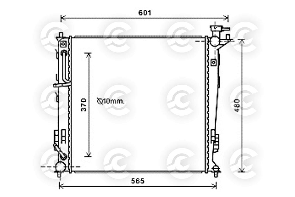 RADIATORE per HYUNDAI ix35, KIA SPORTAGE III