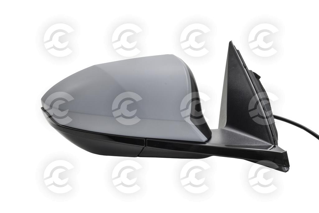 RETROVISORE DESTRO-ELETTRICO-CON PRIMER-CON PROFILO NERO-CONVESSO-3 PINS