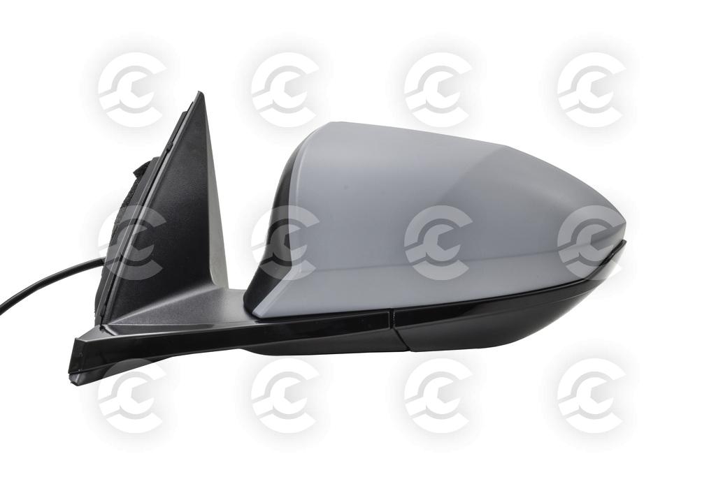 RETROVISORE SINISTRO-ELETTRICO-CON PRIMER-CON PROFILO NERO-CONVESSO-3 PINS