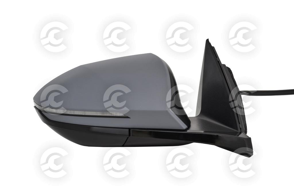 RETROVISORE DESTRO-ELETTRICO-CON PRIMER-TERMICO-CHIUDIBILE-CON FANALE-CON BLIS-CON PROFILO NERO-CONVESSO-10 PINS