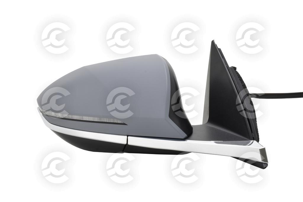 RETROVISORE DESTRO-ELETTRICO-CON PRIMER-TERMICO-CHIUDIBILE-CON FANALE-CON BLIS-CON PROFILO CROMATO-CONVESSO-10 PINS
