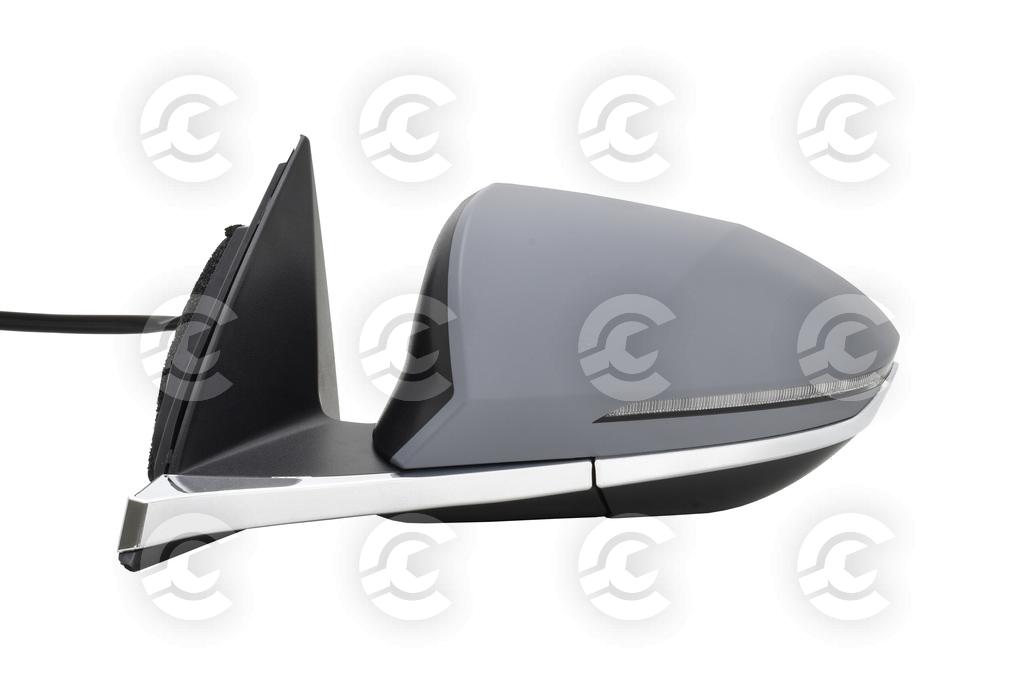 RETROVISORE SINISTRO-ELETTRICO-CON PRIMER-TERMICO-CHIUDIBILE-CON FANALE-CON BLIS-CON PROFILO CROMATO-CONVESSO-10 PINS