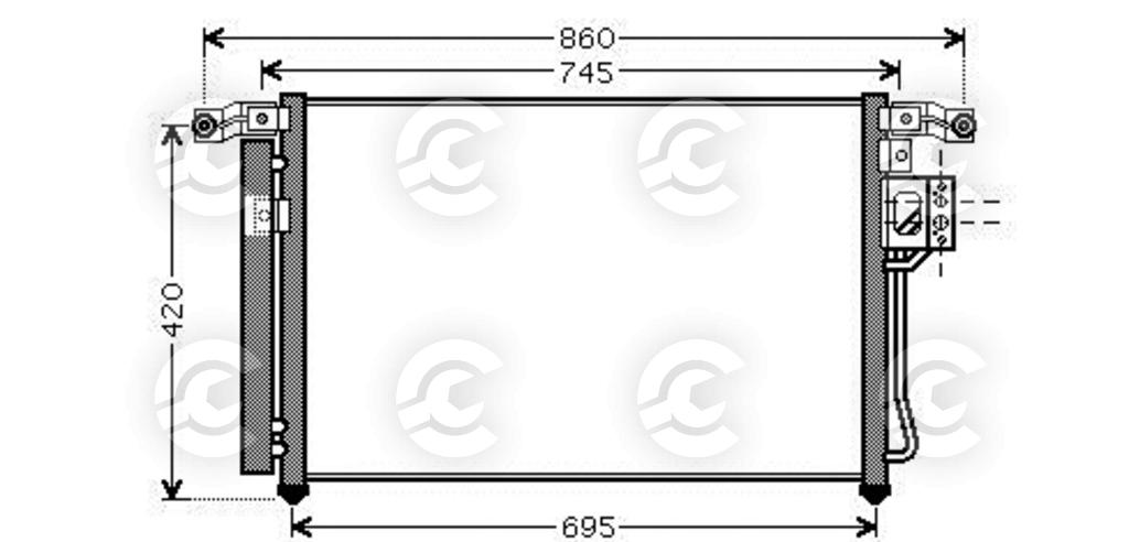 CONDENSATORE per HYUNDAI SANTA FÉ II