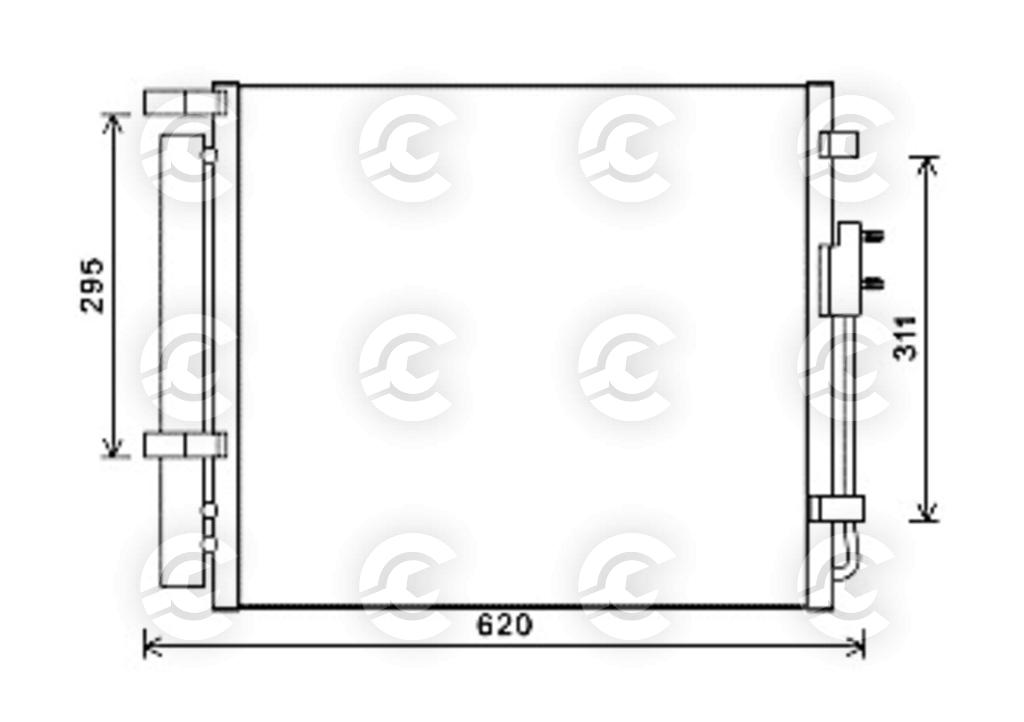 CONDENSATORE per HYUNDAI GRAND SANTA FÉ e SANTA FÉ III