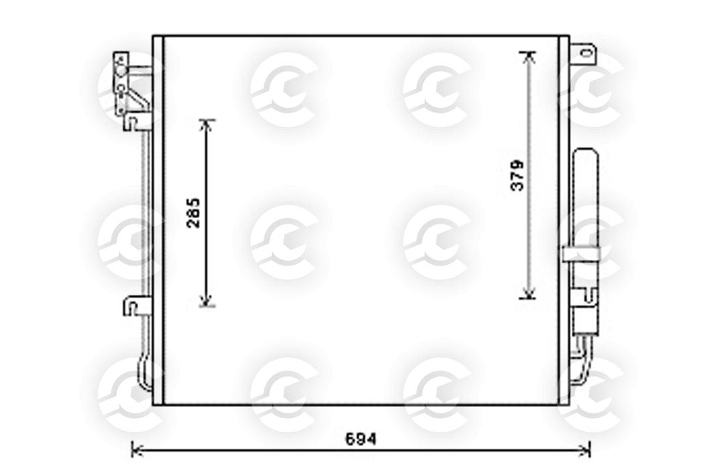 CONDENSATORE per LAND ROVER DISCOVERY III