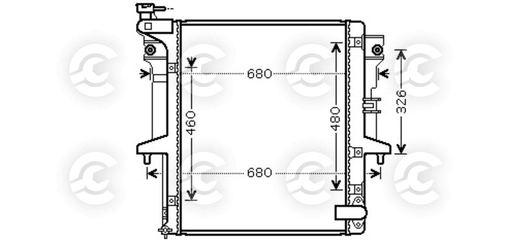 RADIATORE per MITSUBISHI L200 / TRITON