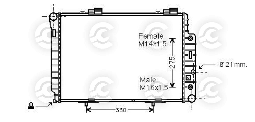 RADIATORE per MERCEDES-BENZ