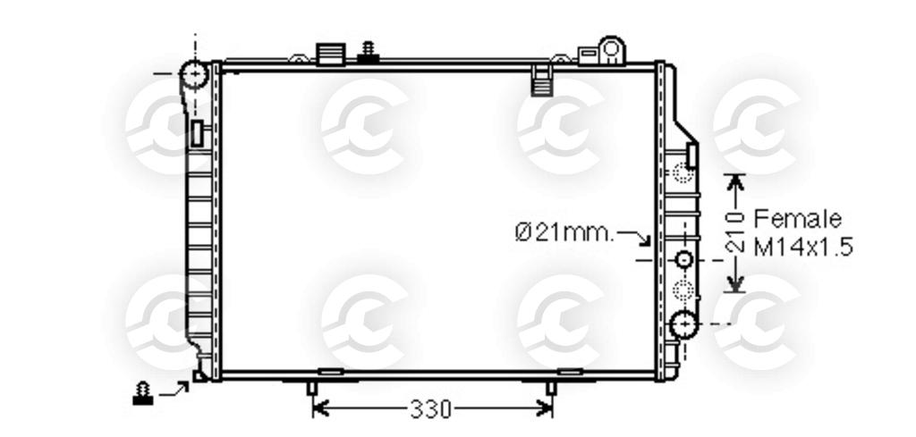 RADIATORE per MERCEDES-BENZ CLASSE C e CLASSE C T-Model