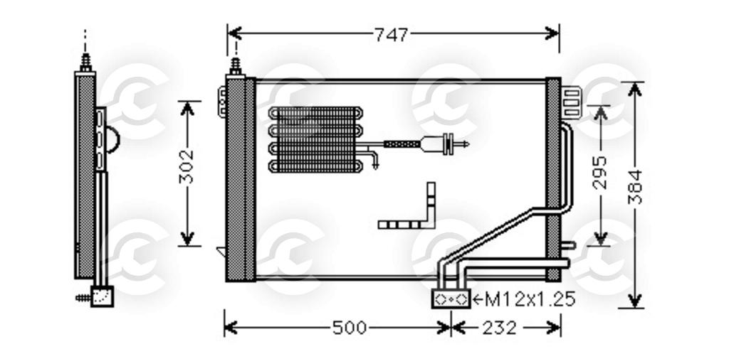 CONDENSATORE per MERCEDES-BENZ