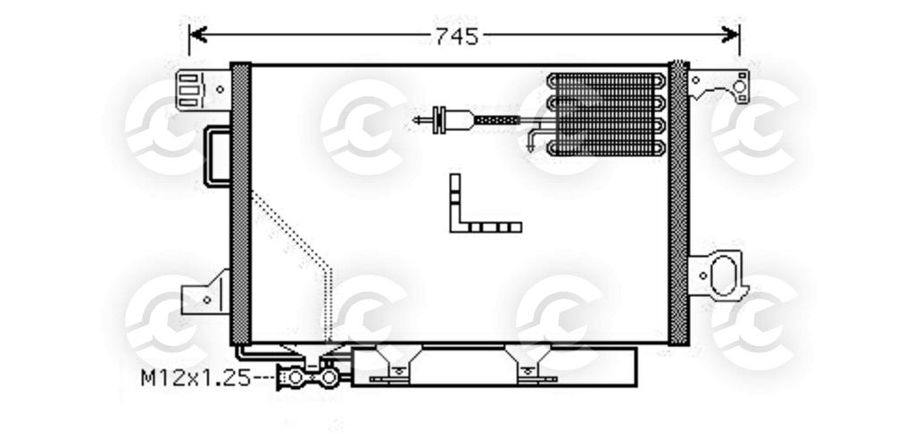 CONDENSATORE per MERCEDES-BENZ CLASSE C e CLASSE C T-Model