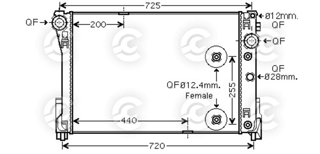 RADIATORE per MERCEDES-BENZ