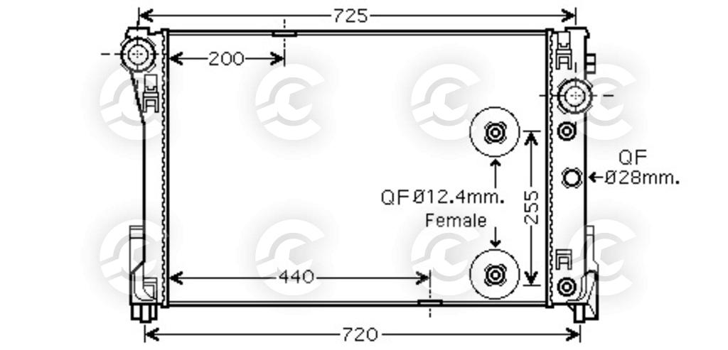 RADIATORE per MERCEDES-BENZ