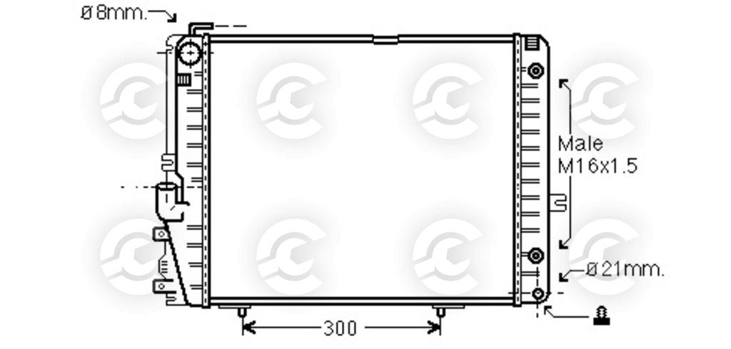 RADIATORE per MERCEDES-BENZ