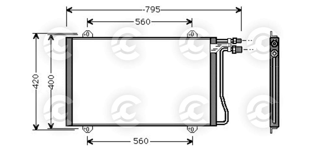 CONDENSATORE per MERCEDES-BENZ