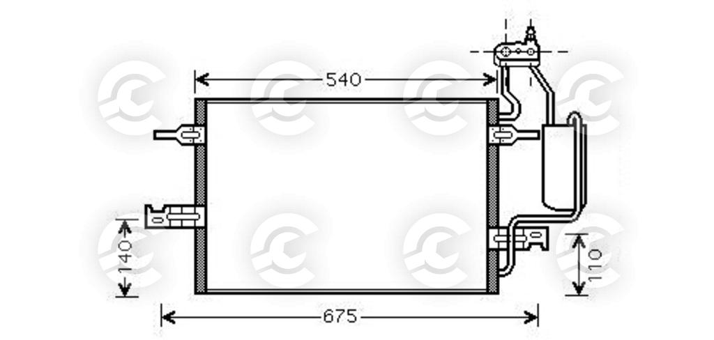 CONDENSATORE per OPEL MERIVA A MPV / Space wagon