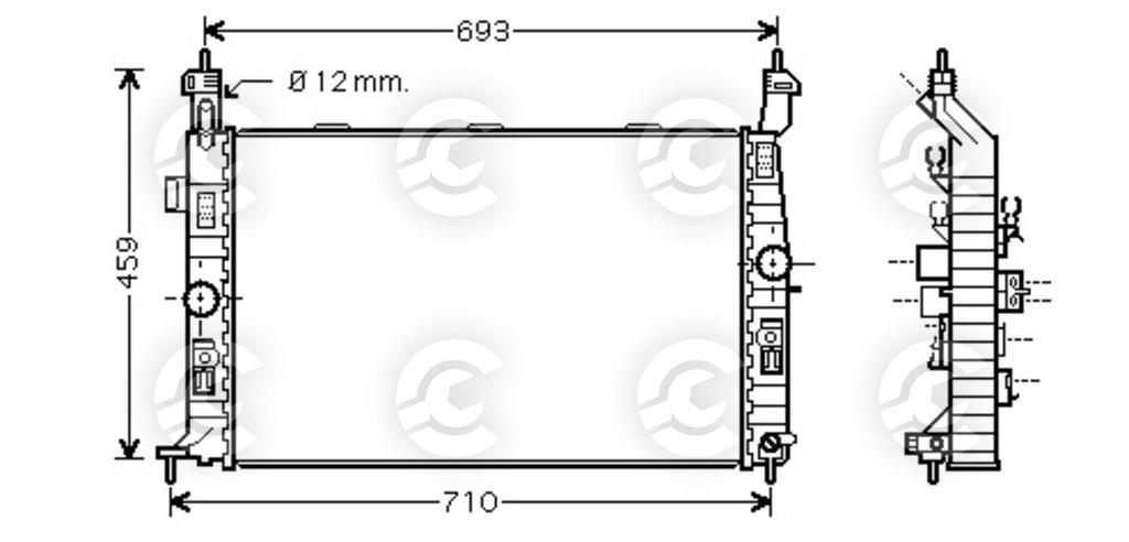 RADIATORE per OPEL MERIVA A MPV / Space wagon