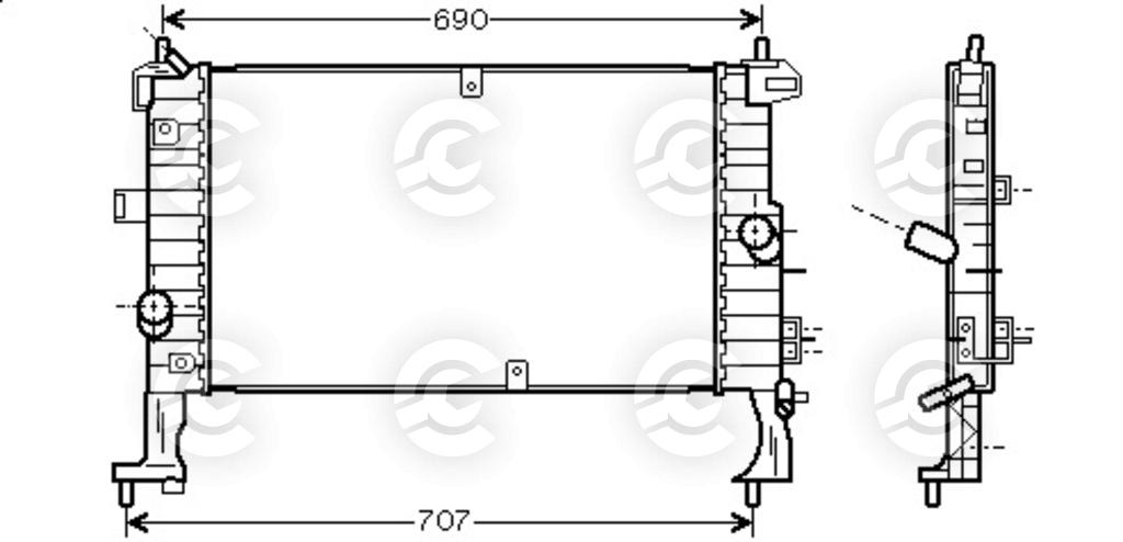 RADIATORE per OPEL MERIVA A MPV / Space wagon