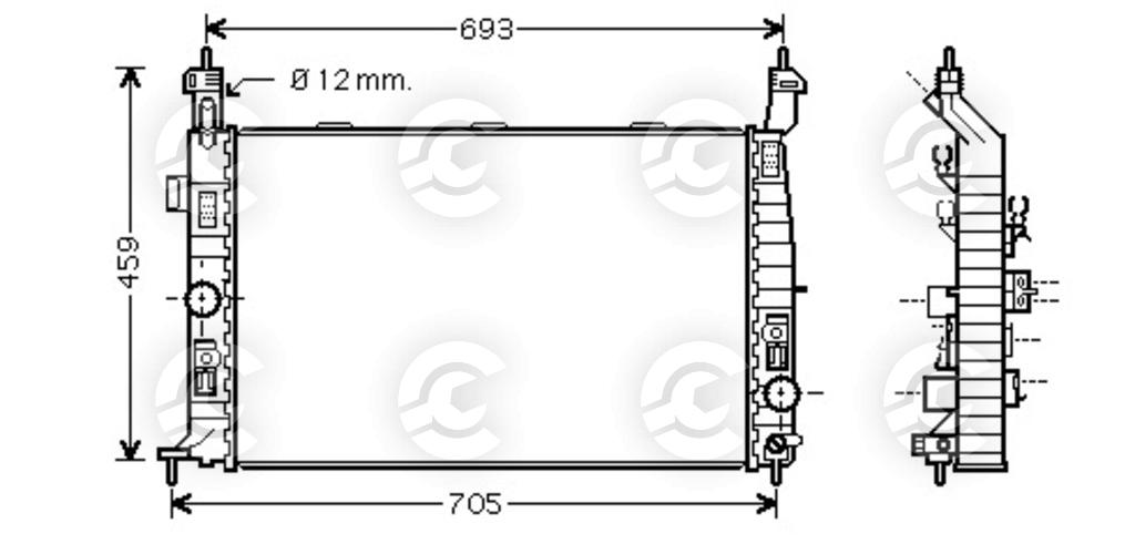 RADIATORE per OPEL MERIVA A MPV / Space wagon