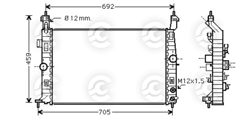 RADIATORE per OPEL MERIVA A MPV / Space wagon