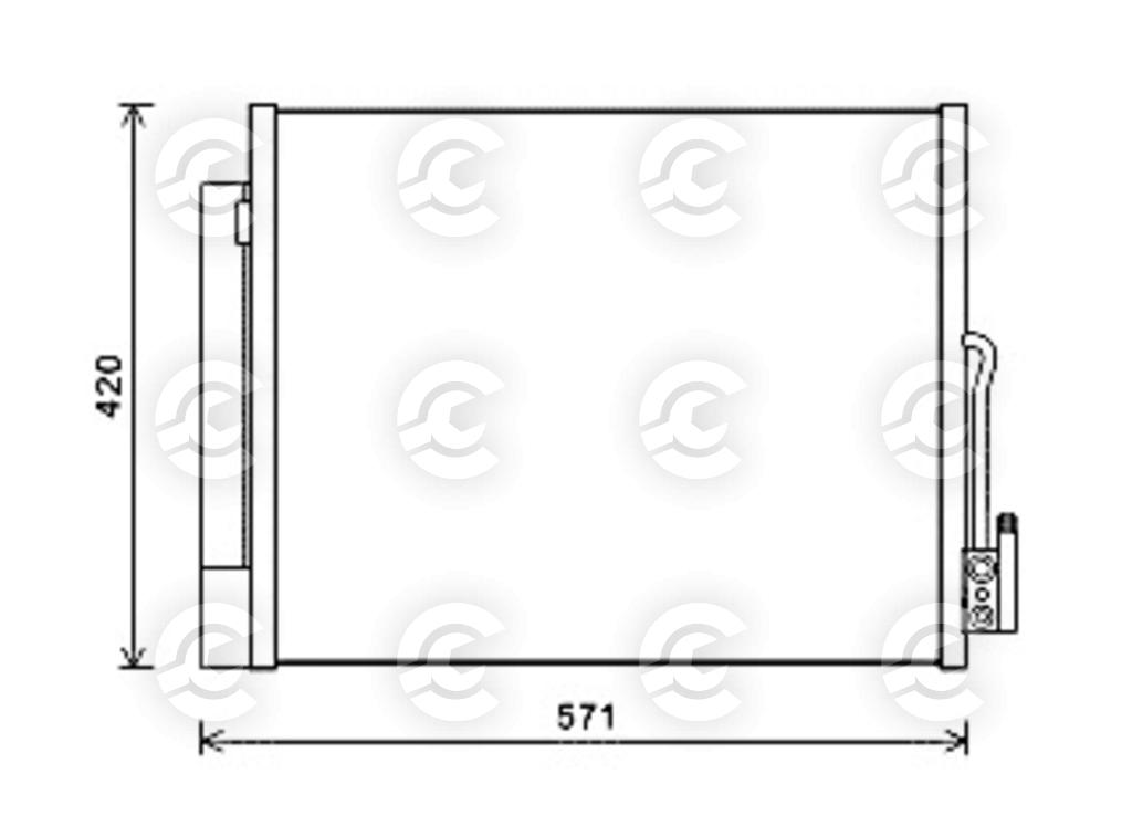CONDENSATORE per OPEL MERIVA B MPV / Space wagon